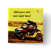 ATV Rider - All Terrain Extreme  Motorsports Pinback Button