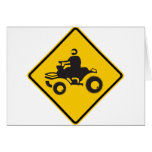 ATV Traffic Highway Sign Greeting Card
