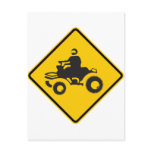 ATV Traffic Highway Sign Postcards