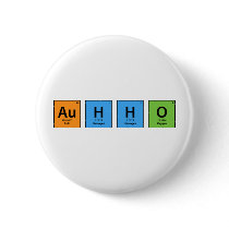 Au H2 O Pinback Button