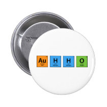 Au H2 O Pinback Button