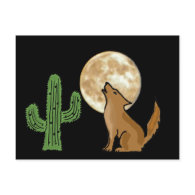 AU- Howling Coyote Postcard