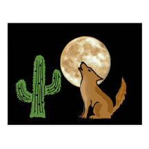 AU- Howling Coyote Postcard