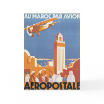 Au Maroc Par Avion Greeting Cards