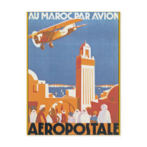 Au Maroc Par Avion Postcard