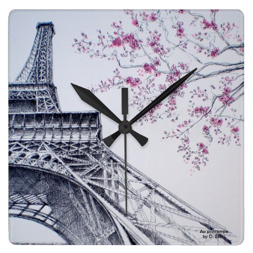 Au printemps wall clocks