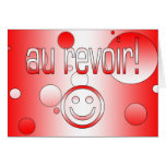 Au Revoir! Canada Flag Colors Pop Art Greeting Card