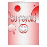 Au Revoir! Canada Flag Colors Pop Art Card
