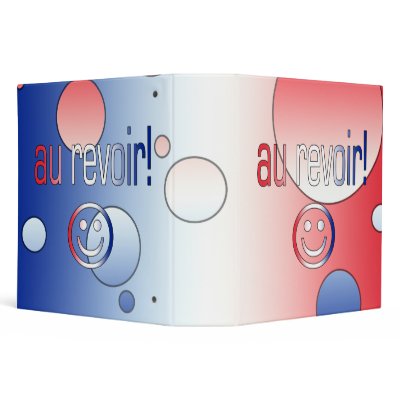 Au Revoir! French Flag Colors Pop Art Binder by thelanguageemporium