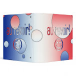 Au Revoir! French Flag Colors Pop Art Vinyl Binder