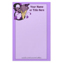 Aubergine Ice Cream Stationery by Customizables Aubergine Ice Cream Stationery