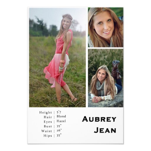 Aubrey Jean Comp Card | Design One