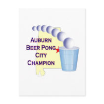 Auburn Beer Pong Champion postcards by bartstshirts Auburn Beer Pong Champion postcards
