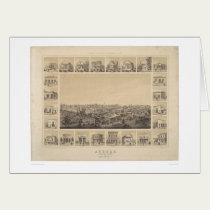 Auburn, California 1857 Panoramic Map (2508A) cards by Bancroft Auburn, California 1857 Panoramic Map (2508A) cards