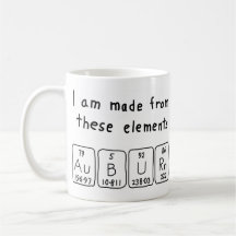 Auburn periodic table name mug