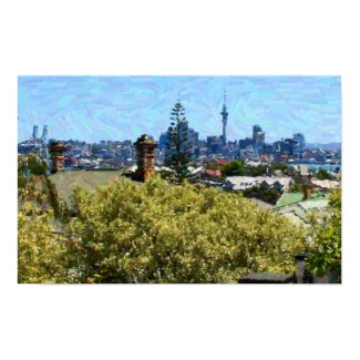 Auckland Across the Rooftops print
