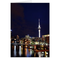 Auckland City, New Zealand at Night Greeting Card