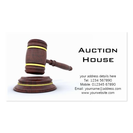 Auction House Business Card (front side)