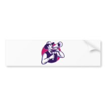 Auctioneer Cowboy With Gavel And Bullhorn Bumper Stickers
