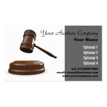 Auctioneer Services Business Cards