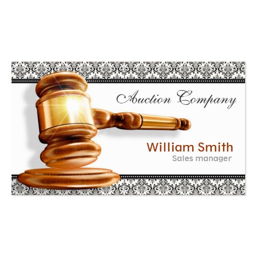 Auctioneer Services Business Cards
