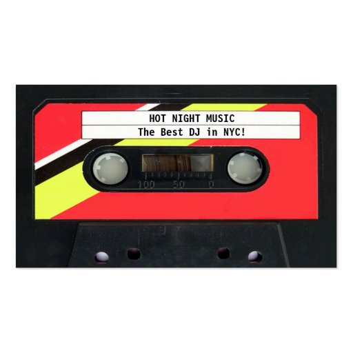 Audio Cassette DJ Business Card (front side)