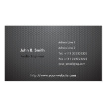 Audio Engineer Personal Business Card