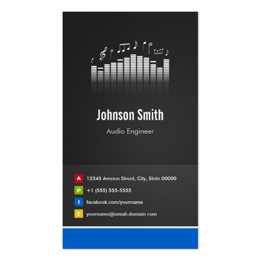 Audio Engineer - Premium Creative Innovative Business Card Templates (front side)