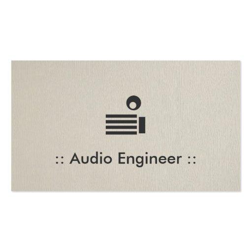 Audio Engineer Simple Elegant Professional Business Card Template (front side)