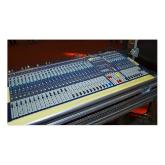 audio mixing console - sound board business card