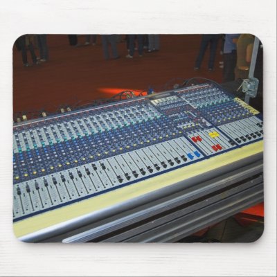 audio mixing console - sound board mousepad by skaljac