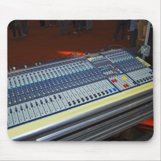 audio mixing console - sound board mousepad
