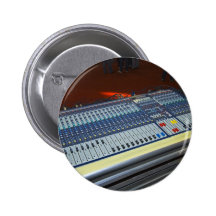 audio mixing console - sound board pinback button