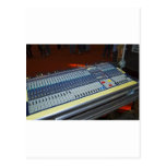 audio mixing console - sound board postcard