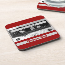 Audio Music Cassette On A Set of 6 Drinks Coasters at Zazzle