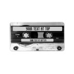 Audio Music Cassette Tape Library Labels, Gift Tag