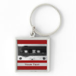 Audio Music Cassette Tape Luggage Or Laptop Tag Key Chain