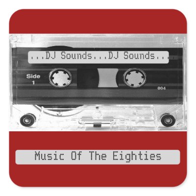 Audio Music Cassette Tape Sheet of 20 Stickers by DigitalDreambuilder