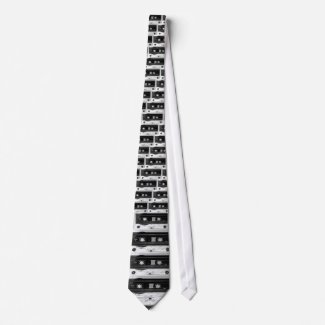 Audio Music Cassettes Of Clear Perspex On A Tie tie