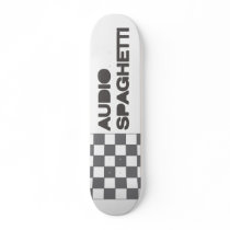 Audio Spaghetti Skateboard Deck. White.