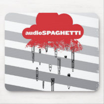 Audio Spaghetti White Mousepad