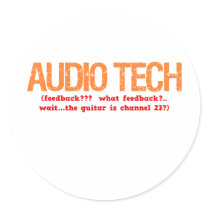 Audio Tech Description Round Sticker