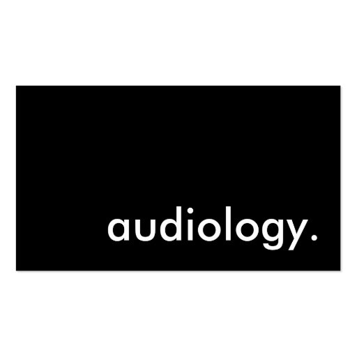 audiology. business card template