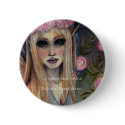 Audrey the Rose Faerie buttons by Kim_Turner_1 Audrey the Rose Faerie buttons