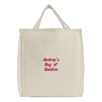 Audrey's Bag of Goodies Tote Bag embroidered bags