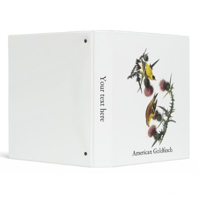 Audubon American Goldfinch Binder by VintageCornerStore