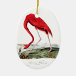 Audubon's Red Flamingo Christmas Tree Ornaments
