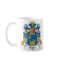 Auger Family Crest mugs by coatsofarms Auger Family Crest mugs