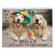 Augie & Ti Golden Retriever Calendar 2013