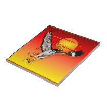 Augur meeting the morning sun Tiles-Trivets